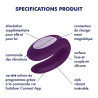 Satisfyer Stimulateur connecté Double Joy Satisfyer Mauve